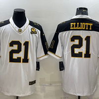 Men's Dallas Cowboys Ezekiel Elliott #21 White Player Jersey1