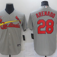 Men's St. Louis Cardinals Nolan Arenado #28 Gray Replica Baseball Jersey1