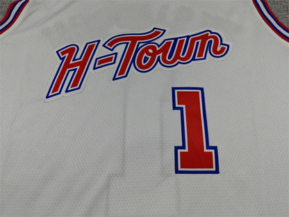 Men's Houston Rockets Amen Thompson #1 White 2025/26 Swingman Jersey - City Edition