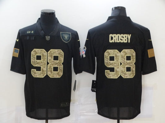Men's Las Vegas Raiders Maxx Crosby #98 Black Player Game Jersey1