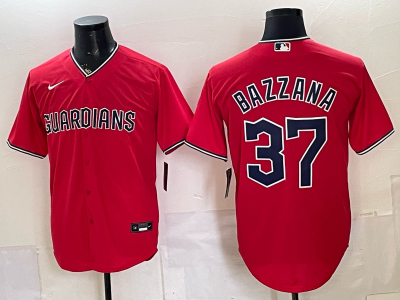 Men's Cleveland Guardians Travis Bazzana #37 Red Alternate Replica Jersey