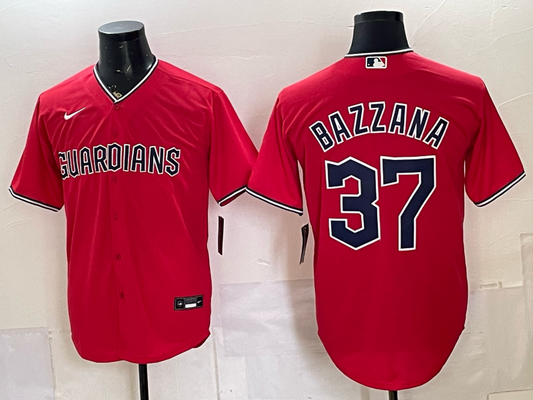 Men's Cleveland Guardians Travis Bazzana #37 Red Alternate Replica Jersey