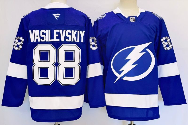 Men's Tampa Bay Lightning Andrei Vasilevskiy #88 Fanatics Blue Player Jersey