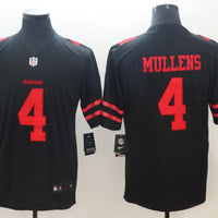 Men's San Francisco 49ers Nick Mullens #4 Black Game Jersey1