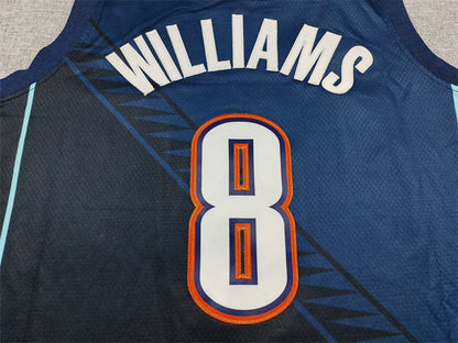 Men's Oklahoma City Thunder Jalen Williams #8 Navy 2025/26 Swingman Jersey - City Edition