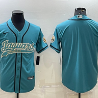 Men's Jacksonville Jaguars Teal Blank Jersey1