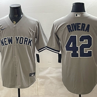 Men's New York Yankees Mariano Rivera #42 Gray Limited Player Jersey