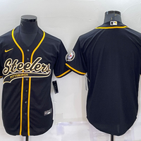 Men's Pittsburgh Steelers Black Blank Jersey1