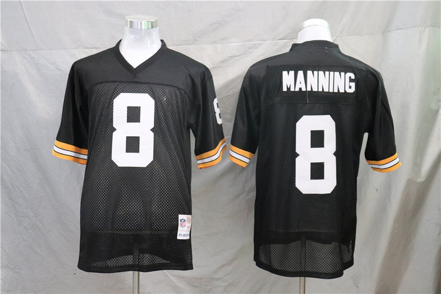 Men's New Orleans Saints Archie Manning Mitchell & Ness Black Legacy Replica Jersey1