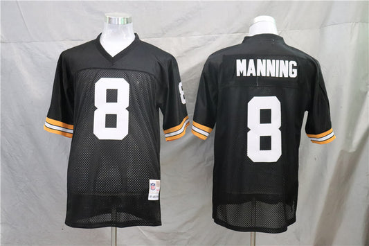 Men's New Orleans Saints Archie Manning Mitchell & Ness Black Legacy Replica Jersey1
