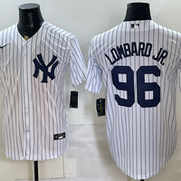 Men's New York Yankees George Lombard Jr. #96 White Home Replica Player Jersey