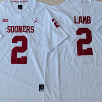 Men's Oklahoma Sooners Ceedee Lamb #2 White Player Game Jersey