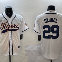 Men's Detroit Tigers Tarik Skubal #29 White Player Jersey1