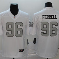 Men's Las Vegas Raiders Clelin Ferrell #96 White Game Jersey1