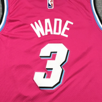 Men's Miami Heat Dwyane Wade #3 Pink Swingman Player Jersey1