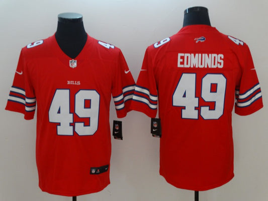 Men's Buffalo Bills Tremaine Edmunds #49 Red Game Player Jersey1