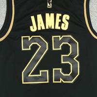 Men's Los Angeles Lakers LeBron James #23 NBA Black Swingman Player Jersey1
