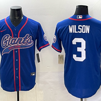 Men's New York Giants Russell Wilson #3 Royal Game Jersey
