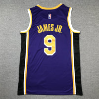 Men's Los Angeles Lakers Bronny James #9 Purple Swingman Player Jersey1 - Statement Edition