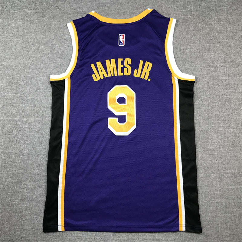 Men's Los Angeles Lakers Bronny James #9 Purple Swingman Player Jersey1 - Statement Edition