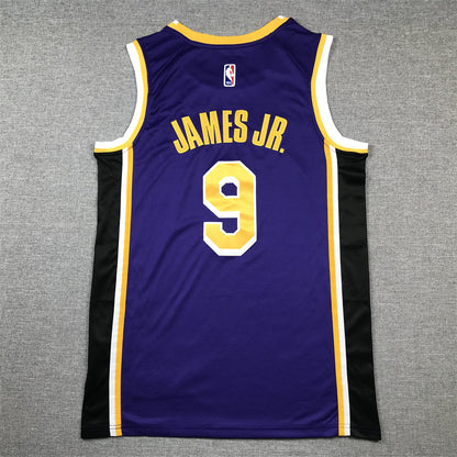 Men's Los Angeles Lakers Bronny James #9 Purple Swingman Player Jersey1 - Statement Edition