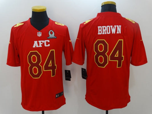 Men's Pittsburgh Steelers Antonio Brown #84 Red Game Jersey1