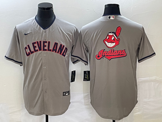 Men's Cleveland Guardians Gray Road Authentic Team Jersey1