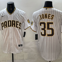 Men's San Diego Padres Drew Jones #35 White Home Limited Player Jersey