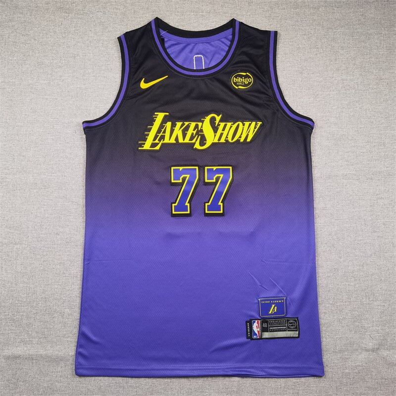 Luka Doncic #77 Los Angeles Lakers Purple 2024/25 City Edition Swingman Player Jersey
