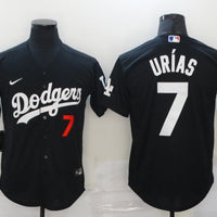 Men's Los Angeles Dodgers Julio Urias #7 Black Stitched Jersey1