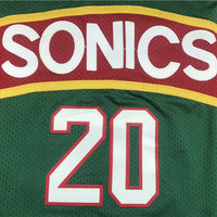 Men's Seattle Supersonics Gary Payton #20 Green Throwback Swingman Jersey