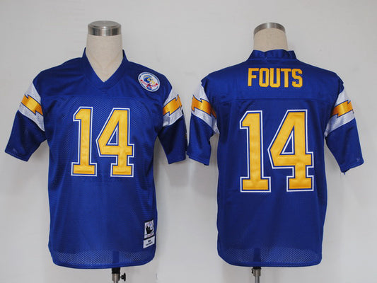 Men's San Diego Chargers Dan Fouts Mitchell & Ness Royal Legacy Replica Jersey1