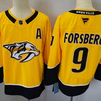 Filip Forsberg #9 Nashville Predators Gold Player Jersey - JerseysFreak