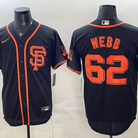Men's San Francisco Giants Logan Webb #62 Black Limited Player Jersey