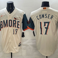 Men's Baltimore Orioles Colton Cowser #17 Cream 2026 City Connect Stadium Jersey