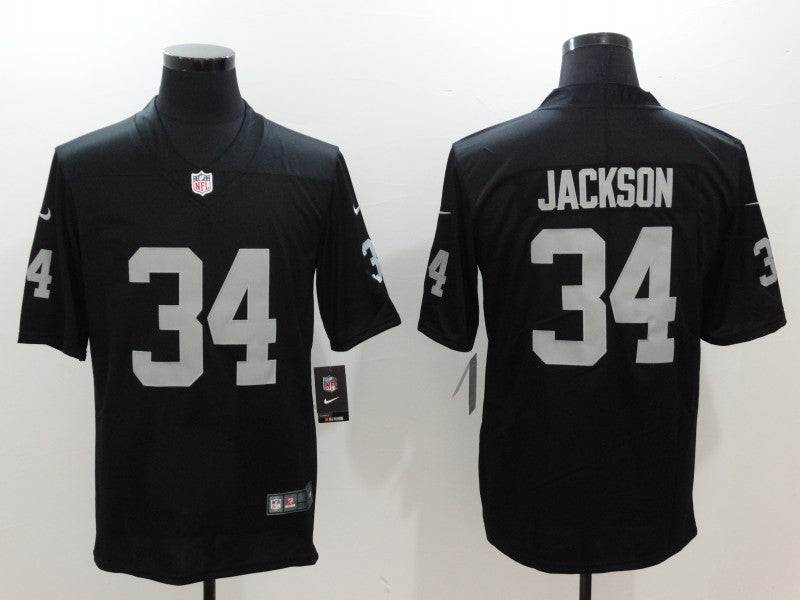 Men's Las Vegas Raiders Bo Jackson #34 Black Game Jersey1