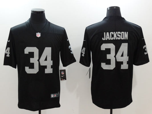 Men's Las Vegas Raiders Bo Jackson #34 Black Game Jersey1