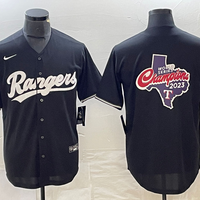 Men's Texas Rangers Black Replica Baseball Jersey1