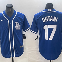 Men's Los Angeles Dodgers Shohei Ohtani #17 Blue Limited Player Jersey1