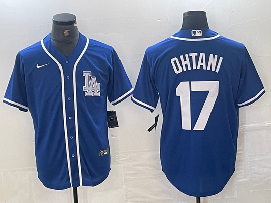 Men's Los Angeles Dodgers Shohei Ohtani #17 Blue Limited Player Jersey1