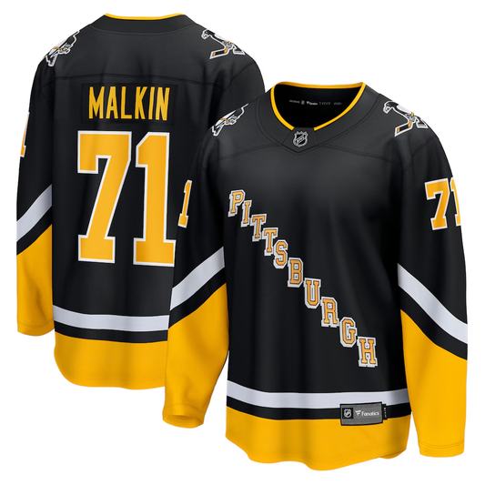 Men's Pittsburgh Penguins Evgeni Malkin #71 Fanatics Black Alternate Premium Jersey