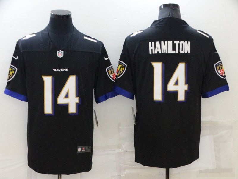 Kyle Hamilton #14 Baltimore Ravens Black Game Jersey - JerseysFreak