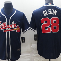 Men's Atlanta Braves Matt Olson #28 Navy Replica Jersey1