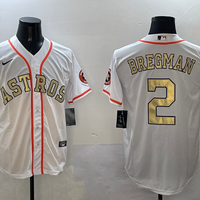 Men's Houston Astros Alex Bregman #2 White Player Jersey1