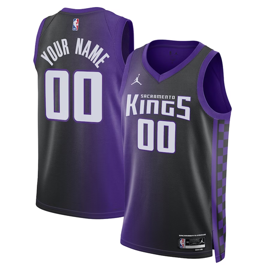 Men's Sacramento Kings Purple Swingman Custom Jersey1 - Statement Edition