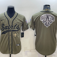 Men's New Orleans Saints Olive 2022 Salute To Service Retired Player Limited Jersey1