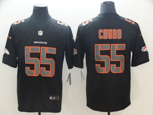 Men's Denver Broncos Bradley Chubb #55 Black Player Game Jersey1