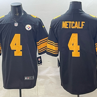 Men's Pittsburgh Steelers DK Metcalf #4 Black Alternate Game Jersey