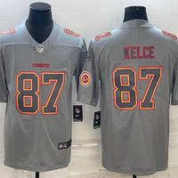 Men's Kansas City Chiefs Travis Kelce #87 Grey Game Jersey1