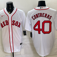 Men's Boston Red Sox Willson Contreras #40 White Home Replica Jersey